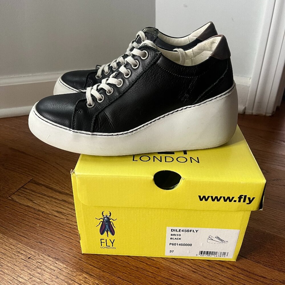 Fly London DILE450FLY Brito Black Lace-up Trainers